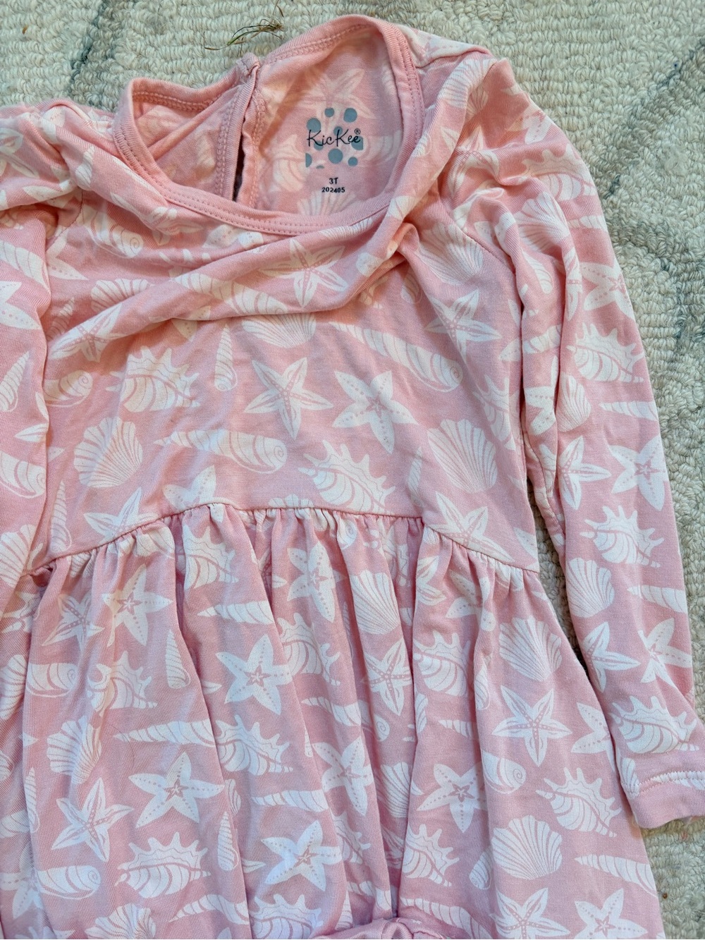 Kickee Pants Girls Pink Long-Sleeve Dress Bundle +  Leggings - Size 3t - Picture 7 of 8